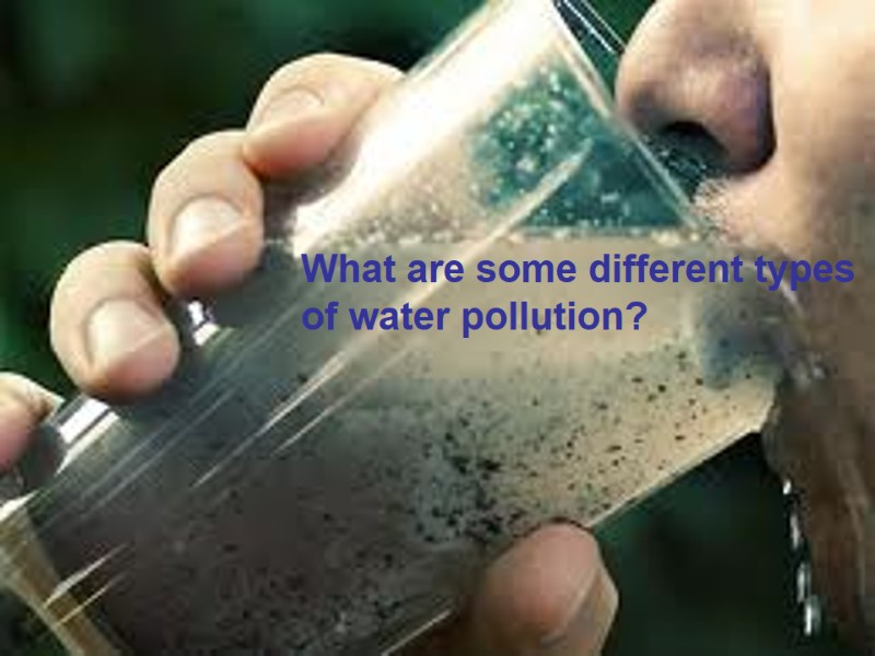 What are some different types  of water pollution?